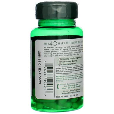 NATURE’S BOUNTY MELATONIN 10MG CAPSULES 60 EA (PACK OF 2)