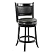 Boraam Augusta Counter Height Swivel Stool, 24-Inch, Black