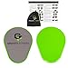 Gradient Fitness Core Sliders, 1 Pair of Ergonomic Pear-Shaped Gliding Discs, Dual Sided Sliding Plate for Carpets or Hardwoods, Includes Free Storage Bag and Exercise Program (Green)