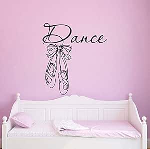 Finloveg Bailar Calcomanías De Pared Calcomanías Zapatillas De Ballet
