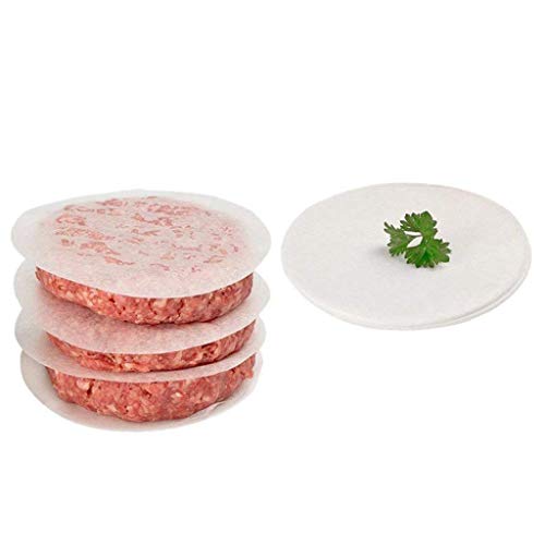 Eraimp Non-Stick Hamburger Patty Paper Round Wax Paper for Burgers - Diameter 4.7â€˜â€™/ 11cm, 100 Pack