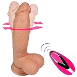 Riodong® Rotating Dildo Liquid Silicone Vibrating Cock Realistic…