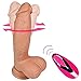 Remote Control Rotating Dildo with Suction Cup for Hand-Free, Liquid Silicone Vibrating Realistic Dildos with 7 Vibration Modes for Vagina G spot Stimulation, Vibrator Sex Toy for Women Solo Couple