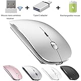 Wireless Mouse for MacBook Air/Pro Wireless Mouse for MacBook Laptop Windows iMac (Silver)
