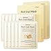 MOTHER MADE Moisturizing Snail Mucin Face Masks 20EA, 22,050ppm Snail Secretion Filtrate, Collagen, Niacinamide 2%, Vitamin C&E | Snail Serum Sheet Mask for Dry, Sensitive Skin, Korean Skincare