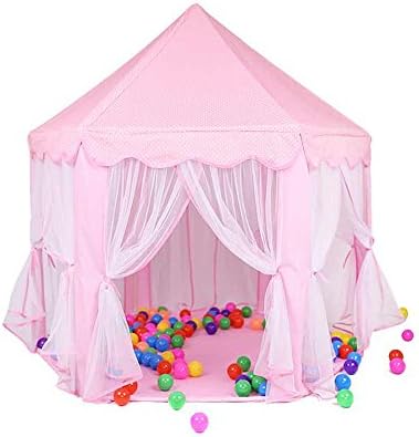 Decestar Cute Pink Princess Castle Kids Indoor Playhouse, Comes with the Light
