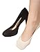 Stomper Joe 4 Pack Premium Cotton No Show Socks for Women, Non Slip, Low Cut, Assorted, XS