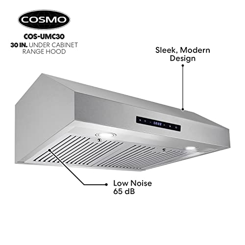 COSMO UMC30 30 in. Ducted Under Stainless Steel Range Hood with