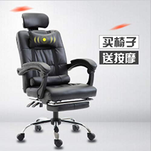 Samoii Ergonomic High-Back Reclining Executive Classic Leather Rolling Swivel Wheel Movable Adjustable Height Office Computer Desk Chair Gaming Chair with Armrest Footrest Headrest,USA