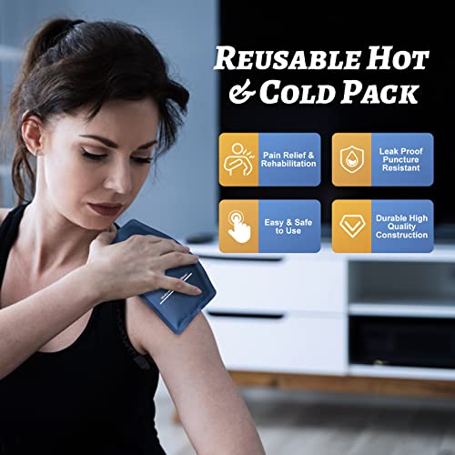 ONLYCARE Knee Leg Cold & Hot Ice Packs, Relief Arthritis Pain Muscles Stiff, Circulation Compression for Men Women Gifts, Navy Blue