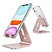 OMOTON Desktop Cell Phone Stand [Updated Solid Version], Advanced 4mm Thickness Aluminum Stand Holder for Switch, Mobile Phone, iPhone 11 Pro Xs Max Xr, Rose Gold primary