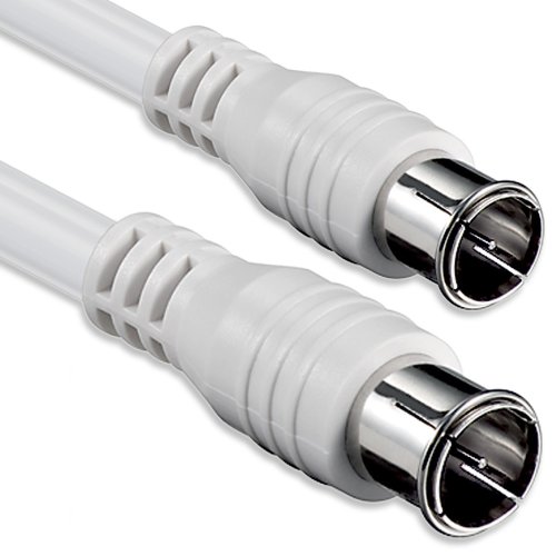 1aTTack Coaxial Connection Cable Antenna Cable Sat Cable F-Connector Coaxial Male to Coaxial Female Double-Shielded / Triple Shielded / Quadruple Shielded / 75 db / 85 db / 100 db / 110 db / 120 db / 125 db SAT weiß Quick 85db 3,5 Meter