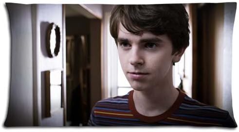 Body pillow Shell Cases Zippered Freddie Highmore Pillow Protector Cotton Polyester Lustrous 20x36(inch) 50x90(cm)