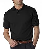 Jerzees Men's Jersey Polo with Spotshield, Black, Large