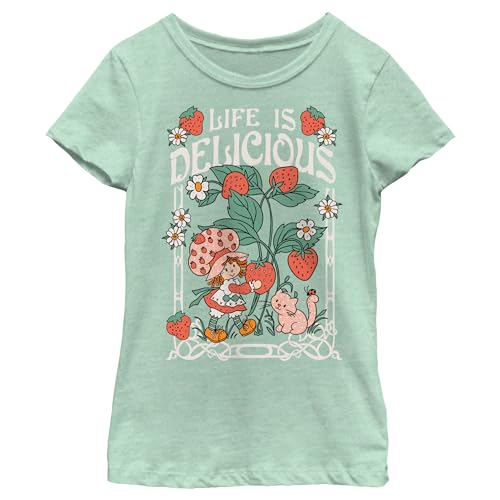 Fifth Sun Strawberry Shortcake Girls SSC Nouveau Short Sleeve T-Shirt, Mint, X-…
