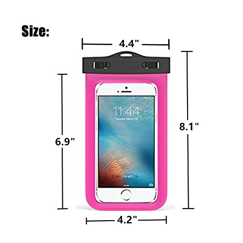 Cellphone Waterproof Case Pouch Underwater Dry Bag Touch-Screen Iphone 7 plus 6s 6 5 Samsung Galaxy s7 s8 Note Htc Honor Google Pixel Swimming Diving Surfing Fishing Water Park Outdoor Activities