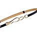 Nanxson Women's Leather Belt Thin Hook Waist Belt Skinny Belt for Jeans Dress PDW0002 black
