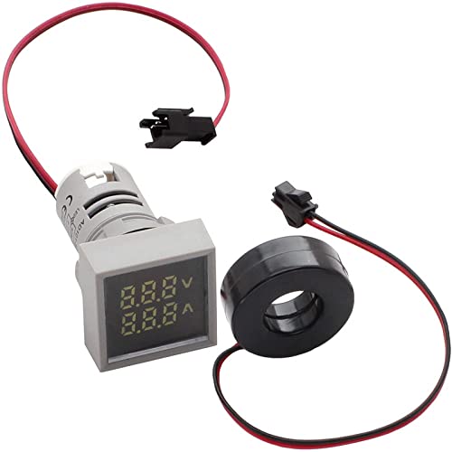 Dual Channel Generator Power Monitor Panel 50-500V AC 0-100A Voltage Current Meter