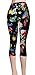 VIV Collection Plus Size Print Capri Leggings, Wildflower