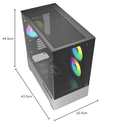 Sharkoon MK7 schwarz, mATX PC Gehäuse, ARGB 9