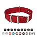 Archer Watch Straps | Nylon NATO Straps | Choice of Color and Size (Red, 22mm)