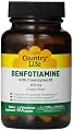 Country Life Vitamin B1 with Benfotiamine Capsules, 60 Count