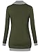 Fashion Tops for women,Timeson Long Sleeve Button Cowl Neck Pullover Kangaroo Pocket Knitted Sweatshirt Olive XXL