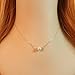 BRIDE DAZZLE Bridesmaid Gift - Pretty Single Floating Pearl Necklace (Gold Color, Simulated Pearl)