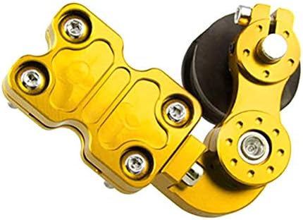 Universal Aluminum Motorcycle Chain Tensioner Adjuster Roller Tools Modified Accessories for Dirt Bike ATV Motocross(Gold)