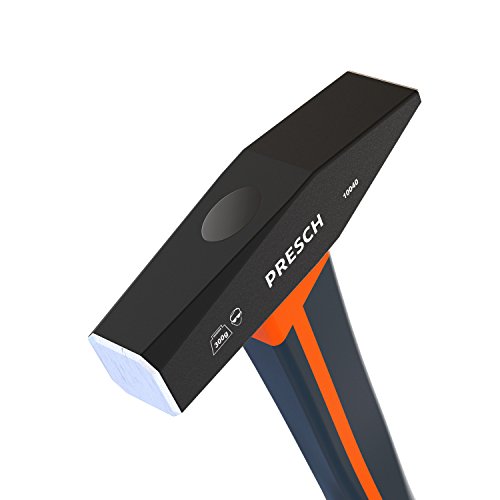Presch Schlosserhammer 300g Fiberglasstiel - Hammer in Schwarz nach DIN mit Kunststoffstiel - Profi Werkzeug Hammer 300g – Bild 5