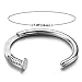 COOLSTEELANDBEYOND Mens Screw Nail Bangle Cuff Bracelet of Stainless Steel Silver Color Polished
