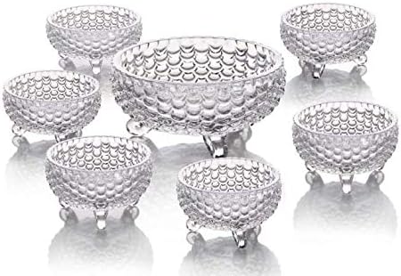 HOMIES INTERNATIONAL Crystal Glass Modern Desert Ice-Cream Sundae Bowl (Clear...