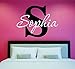 Girls Custom Name and Initial Wall Decal Sticker, 20" W by 14" H Girls Name Wall Decals, Wall Decor, Personalized, Girls Decor, Girls Nursery, Girls Bedroom, Plus Free White Hello Door Decal primary