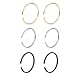 20G Non Pierced Stainless Steel Clip on Closure Round Ring Fake Nose Lip Helix Cartilage Tragus Ear Hoop 8mm