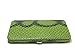GREEN SNAKE HARD CASE FLAT OPERA WALLET BY DESIGNSK