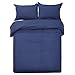 Word of Dream Brushed Microfiber Duvet Cover Set - Lightweight and Soft - Twin, Navy