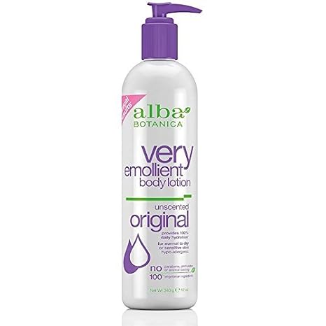 Alba Botanica Very Emollient, Unscented Body Lotion, 12 Ounce (793379152202)