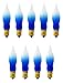 The Dreidel Company Menorah Bulbs, 9 Blue & White Electric Menorah Flame Shaped Replacement Bulbs, 4 watts