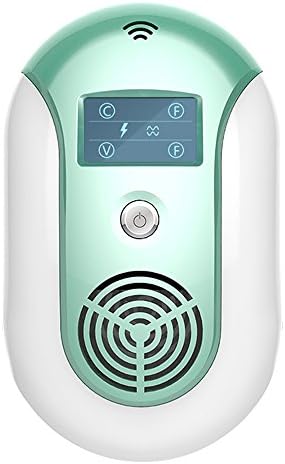 RICRIS Ultrasonic Pest Repeller[Multiple Sound Waves+Optical Repelling+Led Display] Smart Electronic Pest Control Insect Repellent Plug In for Mice,Bats,Mosquitoes,Flies,Bugs and Roaches(Blue)