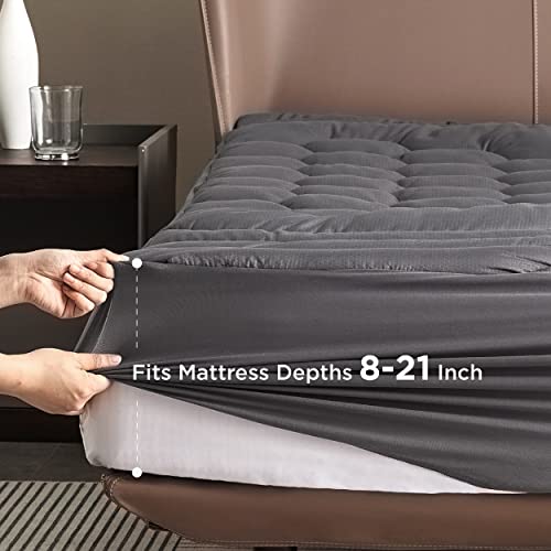 Bedsure Queen Size Mattress Pad Soft Cooling Mattress Cover Padded