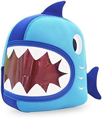 HZX Store Nursery Kids Backpacks for Boys Girls Toddler - Lifelike Shark Bag Blue with Brown Mouth (11.29.63.5 inch) - Best Gift For 3-8 years old Girls