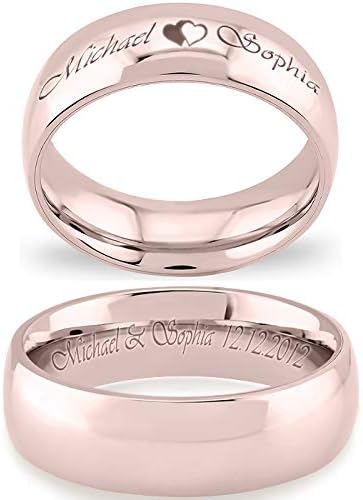 7mm | 8K Yellow White Rose Gold | Heavy-Solid 1,4mm Thickness | Traditional Classic Comfort Fit Polished Plain Wedding Band for Men's Women's | As 9K 10K 14K 18K 22K Palladium Platinum Ring available