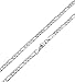 FIBO STEEL Stainless Steel Mens Womens Necklace Figaro Chain 5-9mm Wide, 18-30 inches