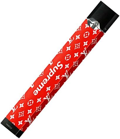 Ultra Sleek JUUL Decal | Juulogy adhesive vinyl Skin for Juul | Supreme Louie Vuitton Red | Make your JUUL your own