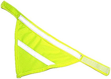 Aquir Reflective Triangle Scarf Bandana, Pet Dog Cat Night Safety Saliva Towel,Green-L