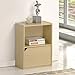 Furinno Pasir 2 Tier Bookcase with 1 Door with out Handle, Steam Beech