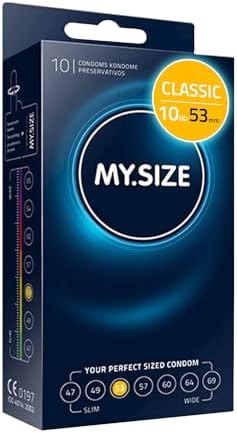 Classic Condones talla 3 | Ancho 53 mm | Paquete estándar 10 unidades | Preservativos premium extra delgados | Ultra sensibles y delicados | Grosor 0,07 mm | Veganos