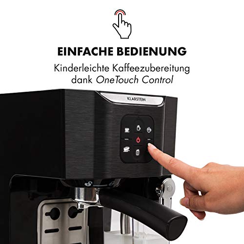 Klarstein BellaVita Espressomaschine - Siebträgermaschine mit Milchschaum-Düse, 3in1 Siebträger Kaffeemaschine, 20 Bar… – Bild 4