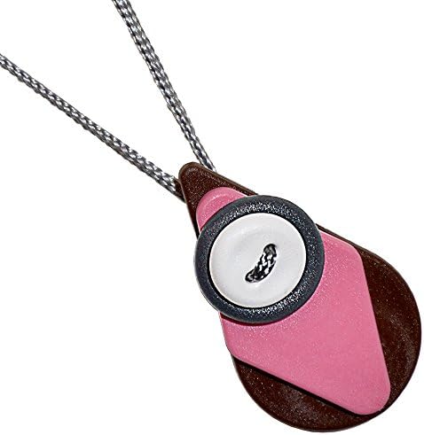 Teething Necklace by Babilovlinks - Kara Neopolitan (silver cord) - Baby teething &amp; nursing Necklace for Moms - Teething Beads - Baby Teething Relief - NOT silicone - Something DIFFERENT Made in USA