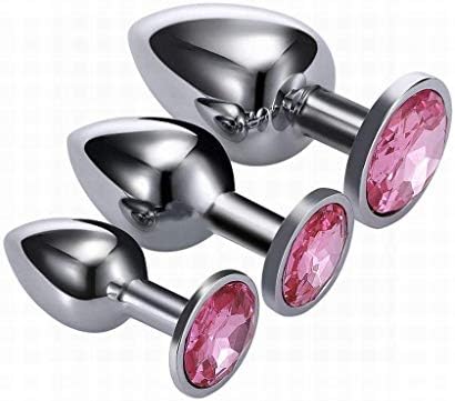 Halleycol 60-3 Piece Beginner Starter Set-A^na-les -B'utt Plùgs- Design for Stainless Steel Gemstone (Pink5)
